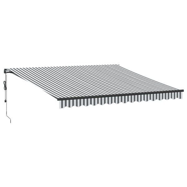Automatische Markise Anthrazit & Weiß 400x350 cm