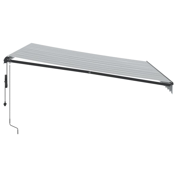 Automatische Markise Anthrazit & Weiß 400x350 cm