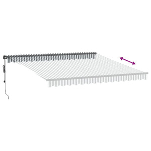 Automatische Markise Anthrazit & Weiß 400x350 cm