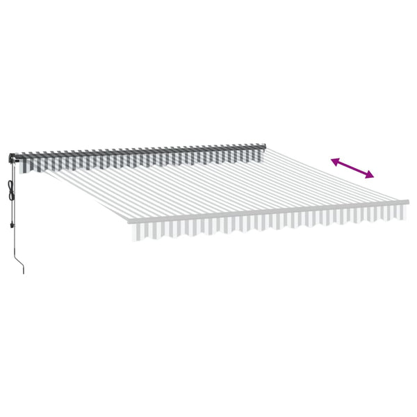 Automatische Markise Anthrazit & Weiß 400x350 cm