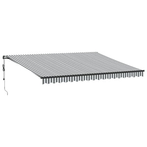 vidaXL Store banne automatique anthracite et blanc 450x350 cm