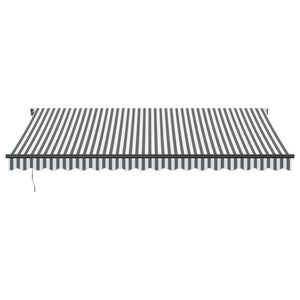 vidaXL Store banne automatique anthracite et blanc 450x350 cm