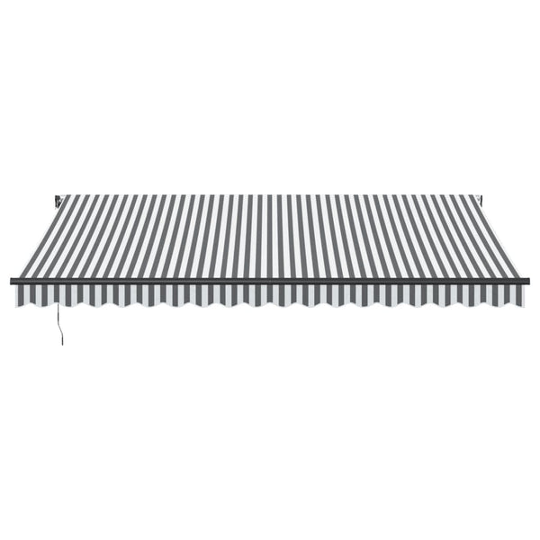 vidaXL Store banne automatique anthracite et blanc 450x350 cm