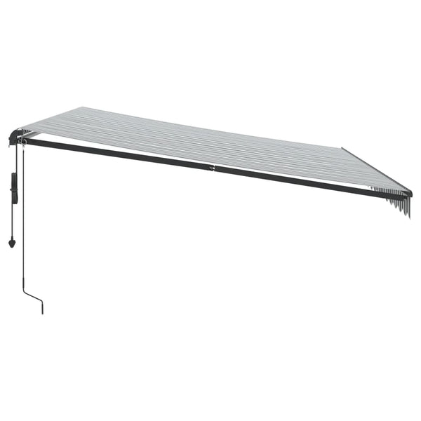 vidaXL Store banne automatique anthracite et blanc 450x350 cm