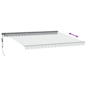 vidaXL Store banne automatique anthracite et blanc 450x350 cm