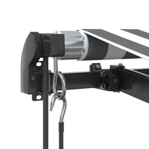 vidaXL Store banne automatique anthracite et blanc 450x350 cm