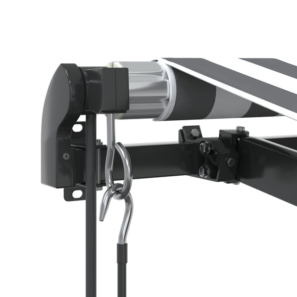vidaXL Store banne automatique anthracite et blanc 450x350 cm