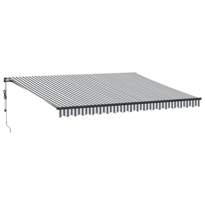 vidaXL Auvent automatique avec LED anthracite et blanc 450x350 cm