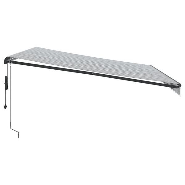 vidaXL Auvent automatique avec LED anthracite et blanc 450x350 cm