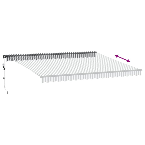 vidaXL Auvent automatique avec LED anthracite et blanc 450x350 cm