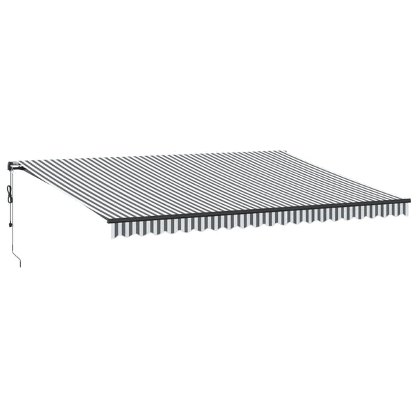 Automatische Markise Anthrazit & Weiß 500x350 cm