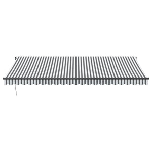 Automatische LED Markise, Anthrazit & Weiß, 500x350 cm