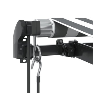 Automatische LED Markise, Anthrazit & Weiß, 500x350 cm
