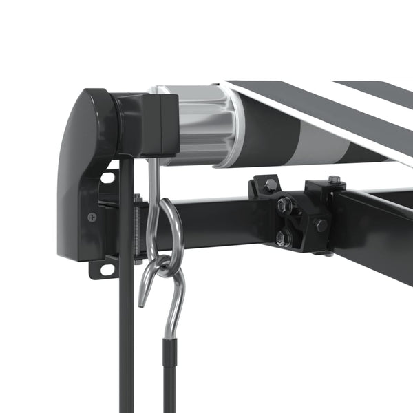 Automatische LED Markise, Anthrazit & Weiß, 500x350 cm