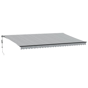 vidaXL Auvent Rétractable Automatique Anthracite et Blanc 600x350 cm