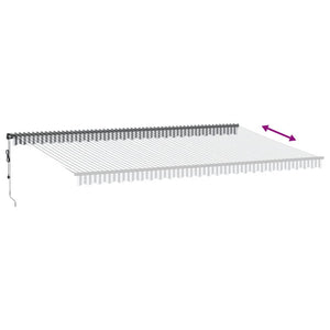 vidaXL Auvent Rétractable Automatique Anthracite et Blanc 600x350 cm