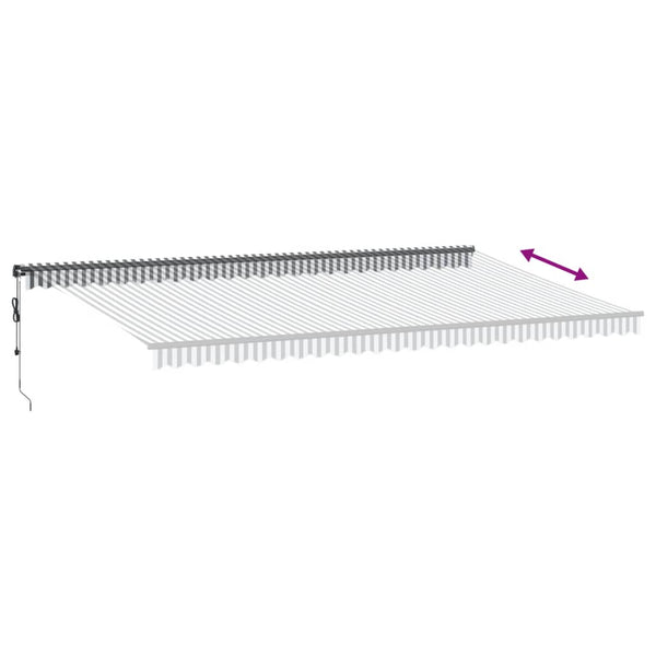 vidaXL Auvent Rétractable Automatique Anthracite et Blanc 600x350 cm