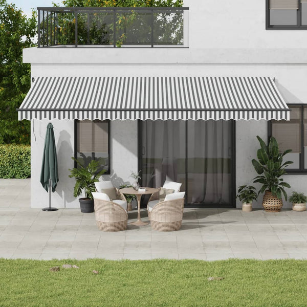 vidaXL Auvent Rétractable Automatique Anthracite et Blanc 600x350 cm
