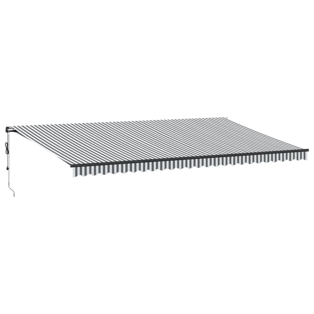 vidaXL Auvent banne motorisé avec LED Anthracite et blanc 600x350 cm