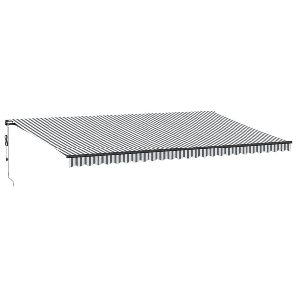 vidaXL Auvent banne motorisé avec LED Anthracite et blanc 600x350 cm