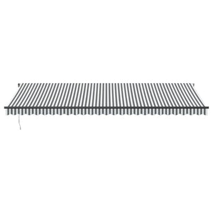 vidaXL Auvent banne motorisé avec LED Anthracite et blanc 600x350 cm