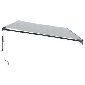 vidaXL Auvent banne motorisé avec LED Anthracite et blanc 600x350 cm