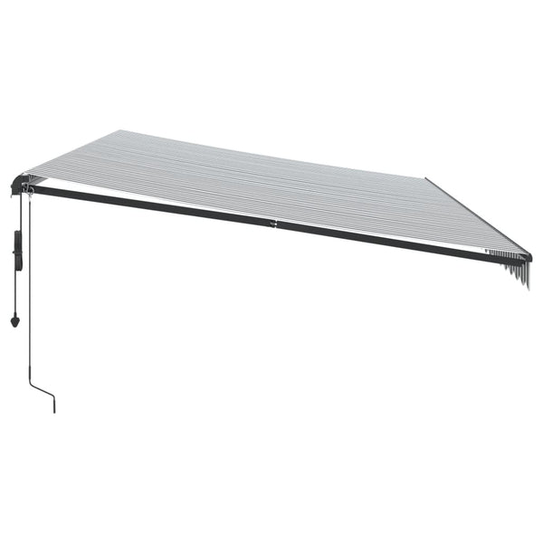 vidaXL Auvent banne motorisé avec LED Anthracite et blanc 600x350 cm