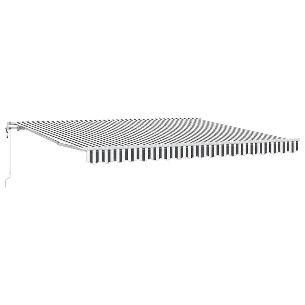 Automatische Gelenkarmmarkise Anthrazit & Weiß 400x300 cm