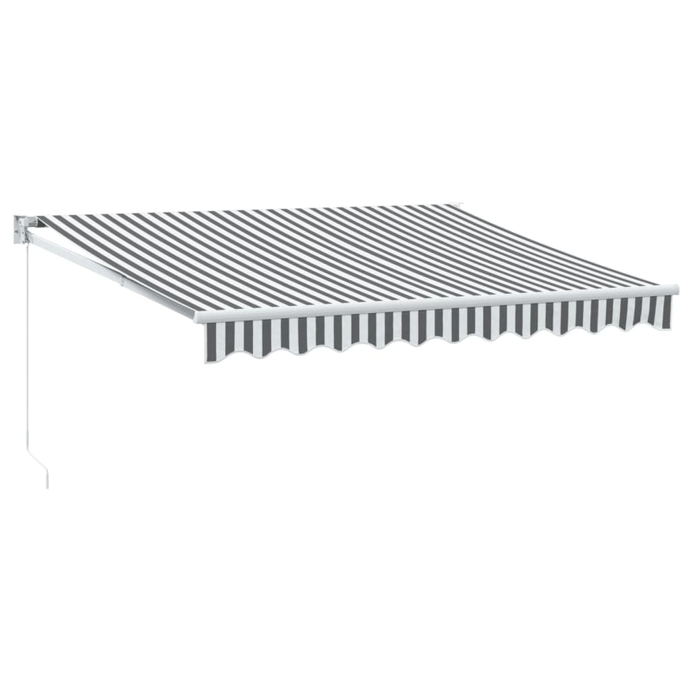 Einziehbare Markise Anthrazit & Weiß 3x2,5m
