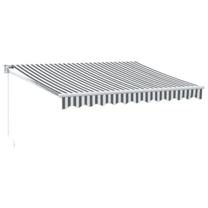 Einziehbare Markise Anthrazit & Weiß 3x2,5m