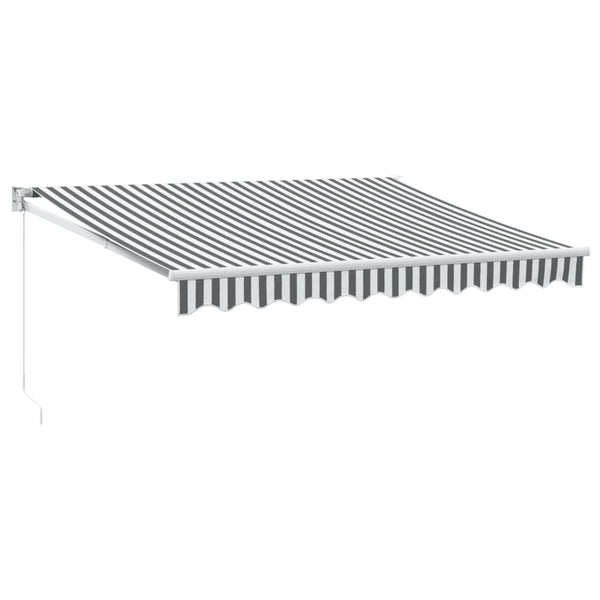 Einziehbare Markise Anthrazit & Weiß 3x2,5m