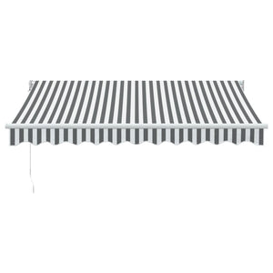 Einziehbare Markise Anthrazit & Weiß 3x2,5m