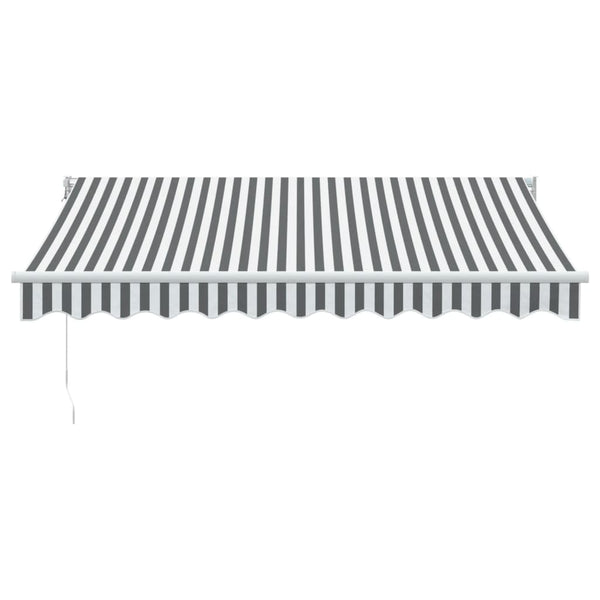 Einziehbare Markise Anthrazit & Weiß 3x2,5m