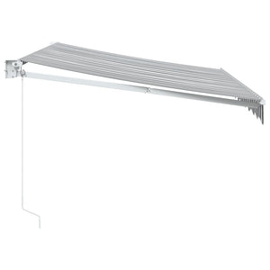 Einziehbare Markise Anthrazit & Weiß 3x2,5m