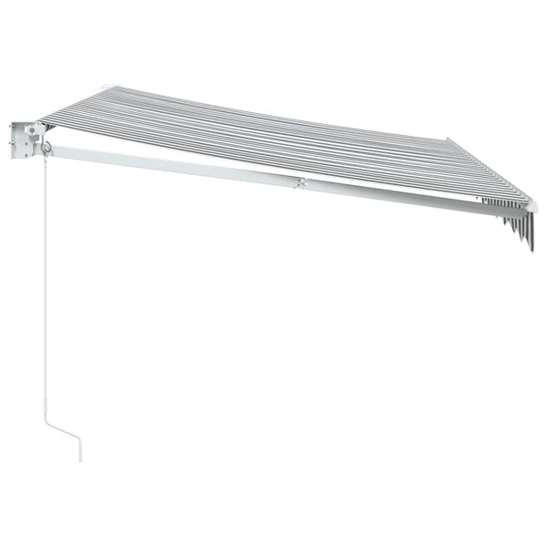 Einziehbare Markise Anthrazit & Weiß 3x2,5m