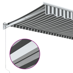 Einziehbare Markise Anthrazit & Weiß 3x2,5m