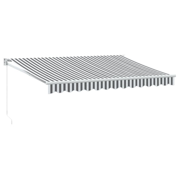 vidaXL Auvent rétractable Anthracite et blanc 3,5x2,5 m Tissu et aluminium
