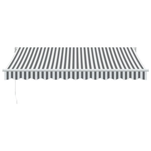 vidaXL Auvent rétractable Anthracite et blanc 3,5x2,5 m Tissu et aluminium