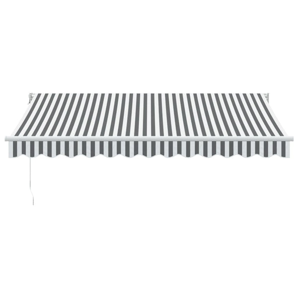 vidaXL Auvent rétractable Anthracite et blanc 3,5x2,5 m Tissu et aluminium