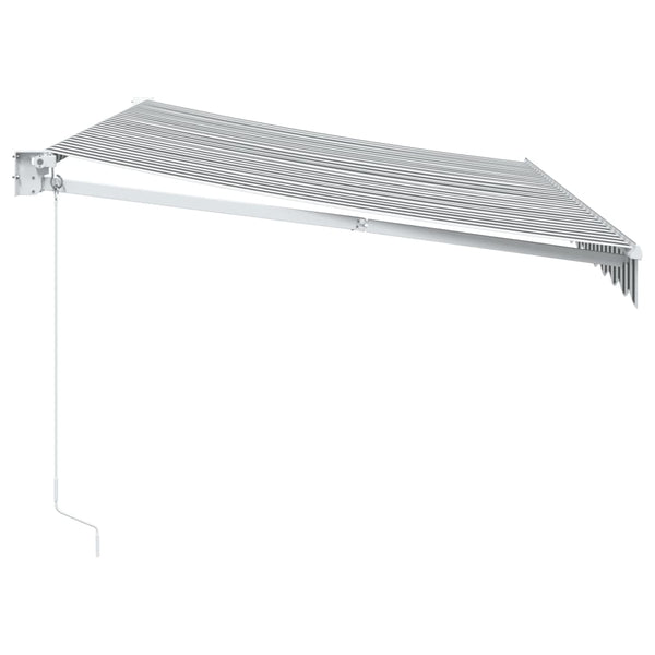 vidaXL Auvent rétractable Anthracite et blanc 3,5x2,5 m Tissu et aluminium