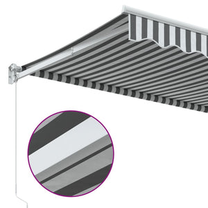 vidaXL Auvent rétractable Anthracite et blanc 3,5x2,5 m Tissu et aluminium