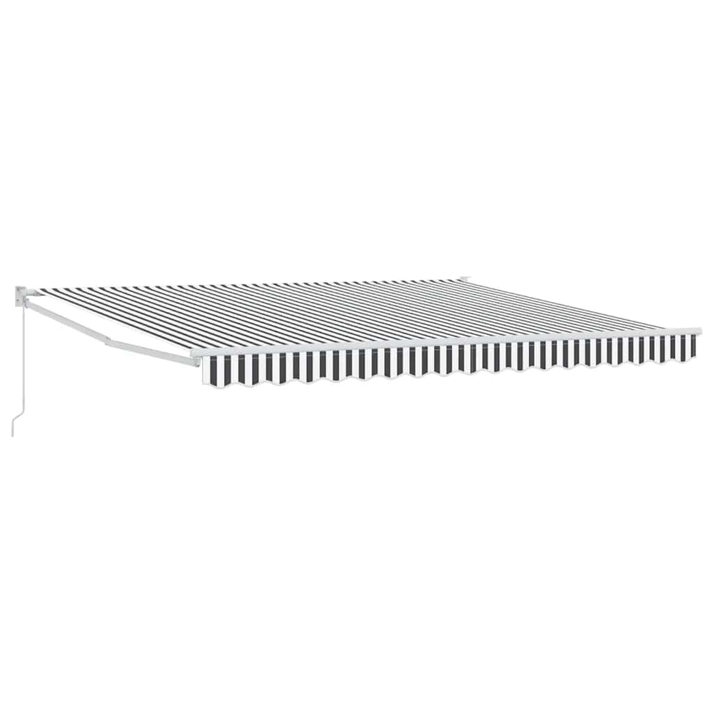 Einziehbare Markise Anthrazit & Weiß 4x3 m