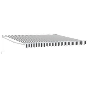 vidaXL Store banne rétractable anthracite et blanc 4x3 m Tissu et aluminium