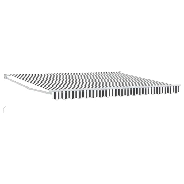 vidaXL Store banne rétractable anthracite et blanc 4x3 m Tissu et aluminium