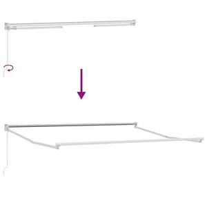 vidaXL Store banne rétractable anthracite et blanc 4x3 m Tissu et aluminium