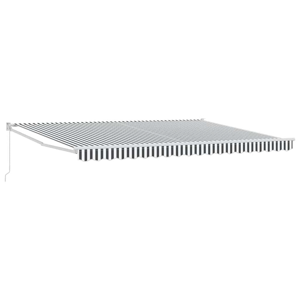 vidaXL Auvent rétractable anthracite et blanc 4,5x3 m Tissu & Aluminium