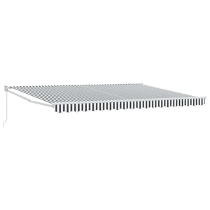 vidaXL Auvent rétractable anthracite et blanc 4,5x3 m Tissu & Aluminium