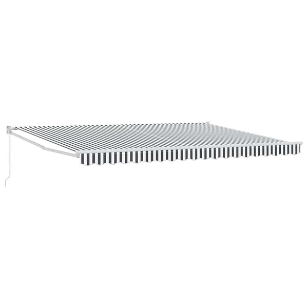 vidaXL Auvent rétractable anthracite et blanc 4,5x3 m Tissu & Aluminium