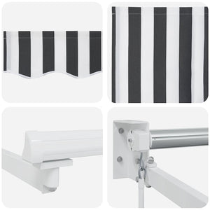 vidaXL Auvent rétractable anthracite et blanc 4,5x3 m Tissu & Aluminium