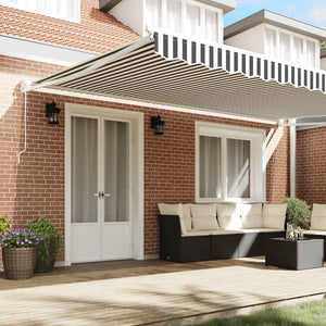 vidaXL Auvent rétractable anthracite et blanc 5x3 m Tissu et aluminium